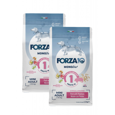 Forza10 Mini MonoDiet wieprzowina z ziemniakami 2x1,5kg (3kg) dla psa