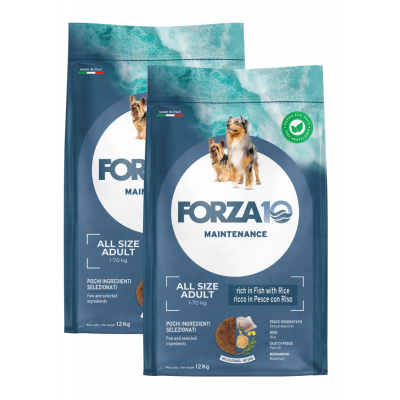 Forza10 All Breeds Adult Maintenance z rybą i ryżem 2x12kg (24kg) dla psa