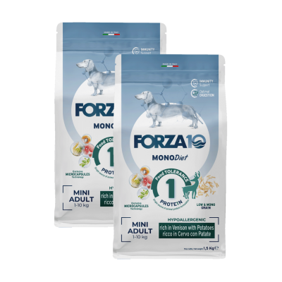 Forza10 Mini diet z jeleniem i ziemniakami 2x1,5kg (3kg) dla psa